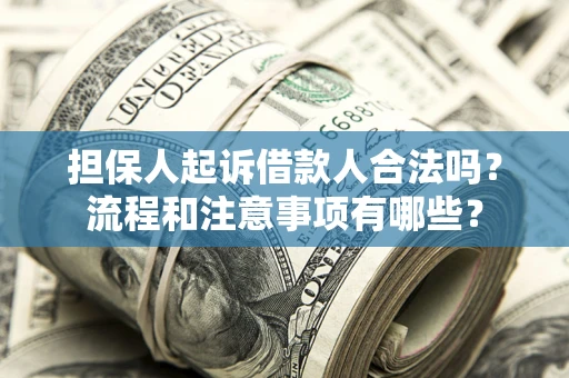 济南担保人起诉借款人合法吗？流程和注意事项有哪些？
