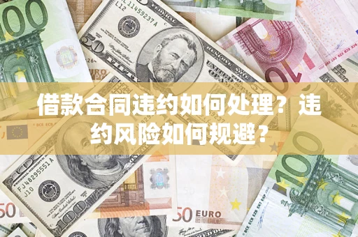 济南借款合同违约如何处理？违约风险如何规避？