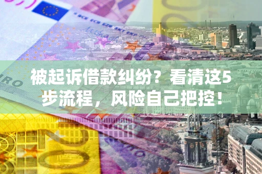 济南被起诉借款纠纷？看清这5步流程，风险自己把控！