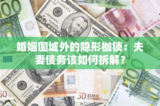 济南婚姻围城外的隐形枷锁：夫妻债务该如何拆解？